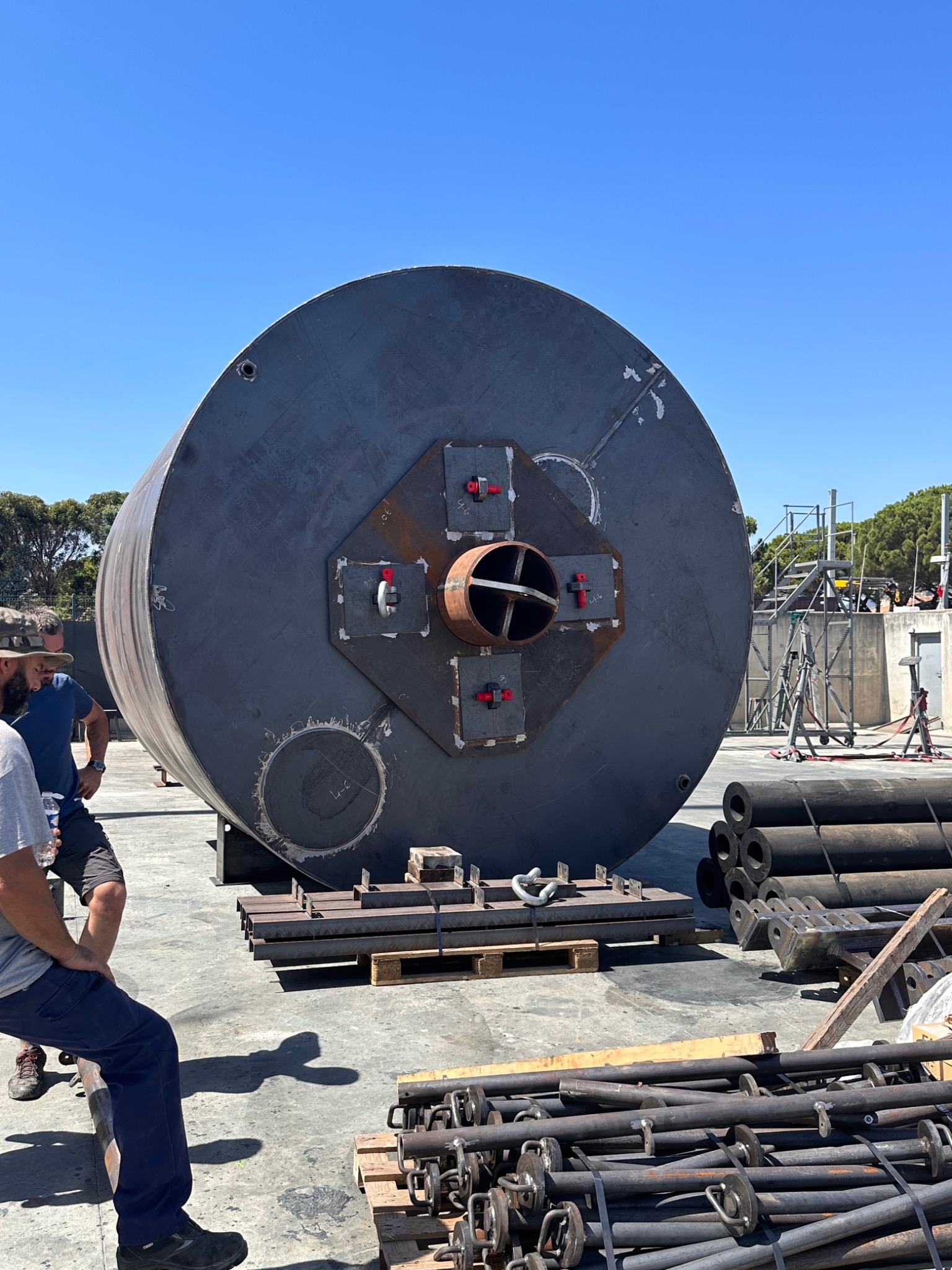 SEAFLOATECH Experimental Product No. 1 during fabrication